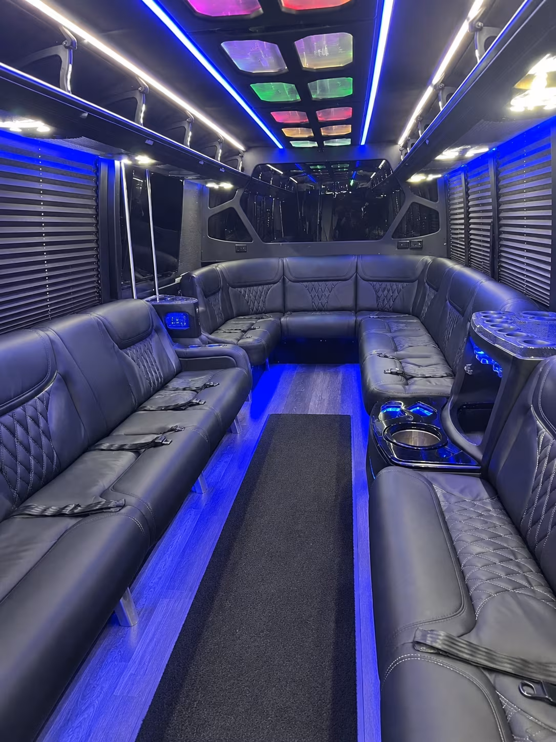 15 Passenger Party Bus Interior