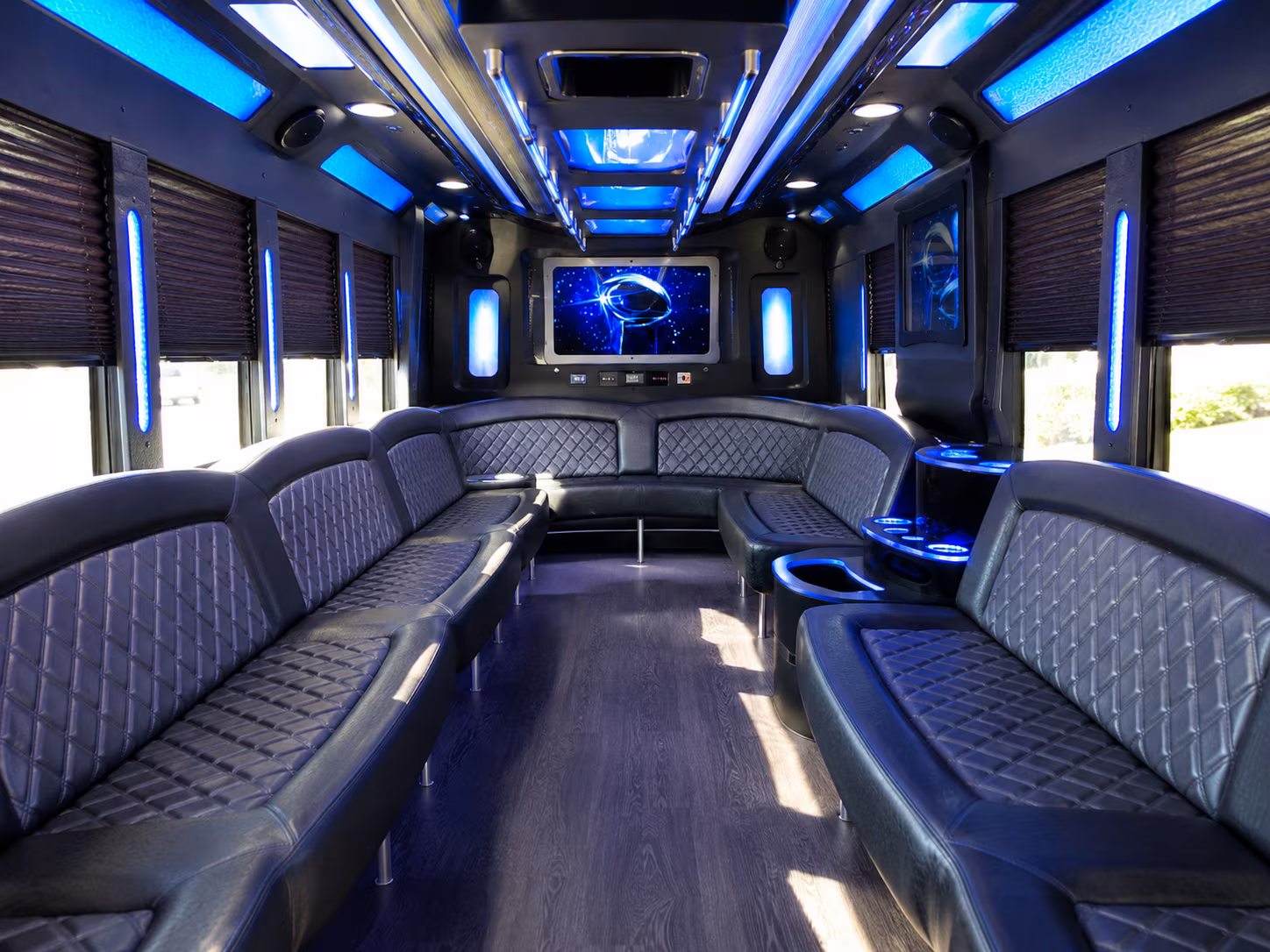 20 Passenger Party Bus Inside
