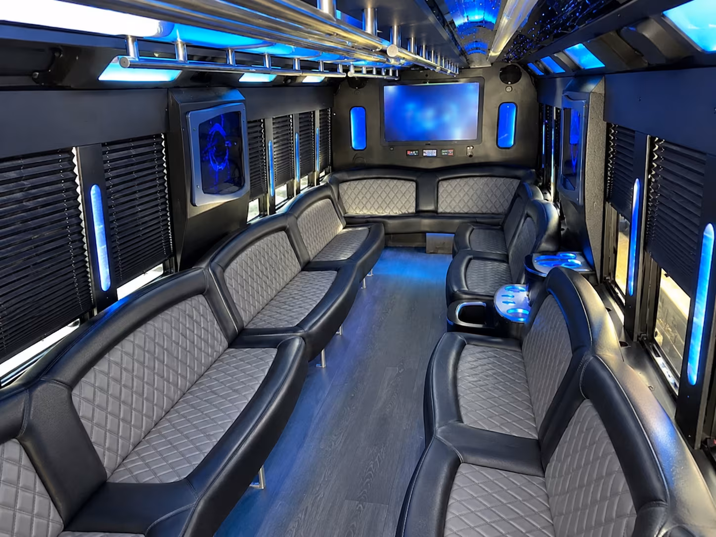 Irving Bachelor & Bachelorette Transportation party bus exterior