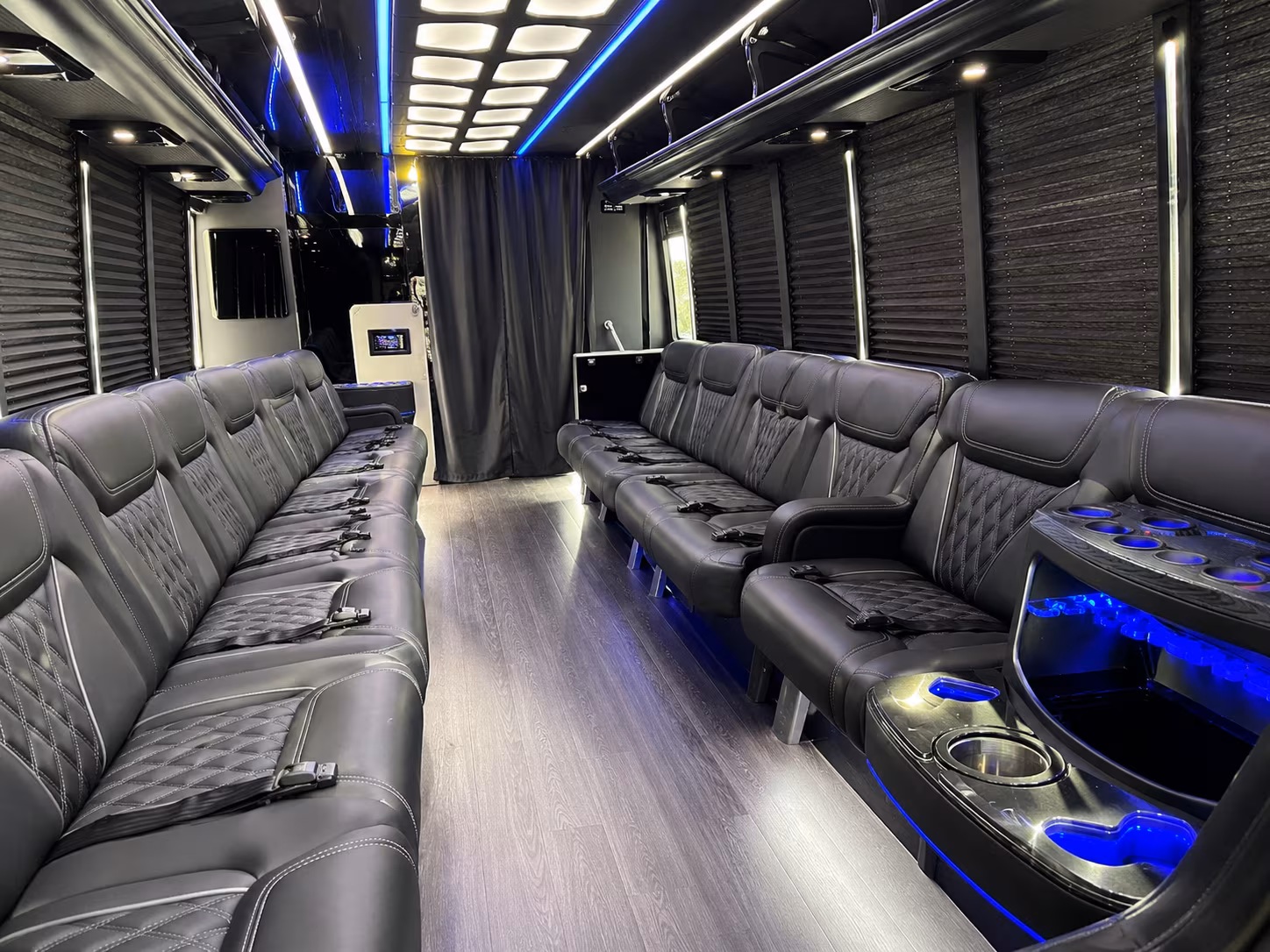 Irving Bachelor & Bachelorette Transportation party bus exterior