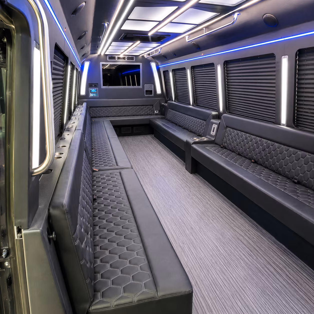 Irving Birthday, Sweet 16, & Quinceañera Transportation party bus exterior