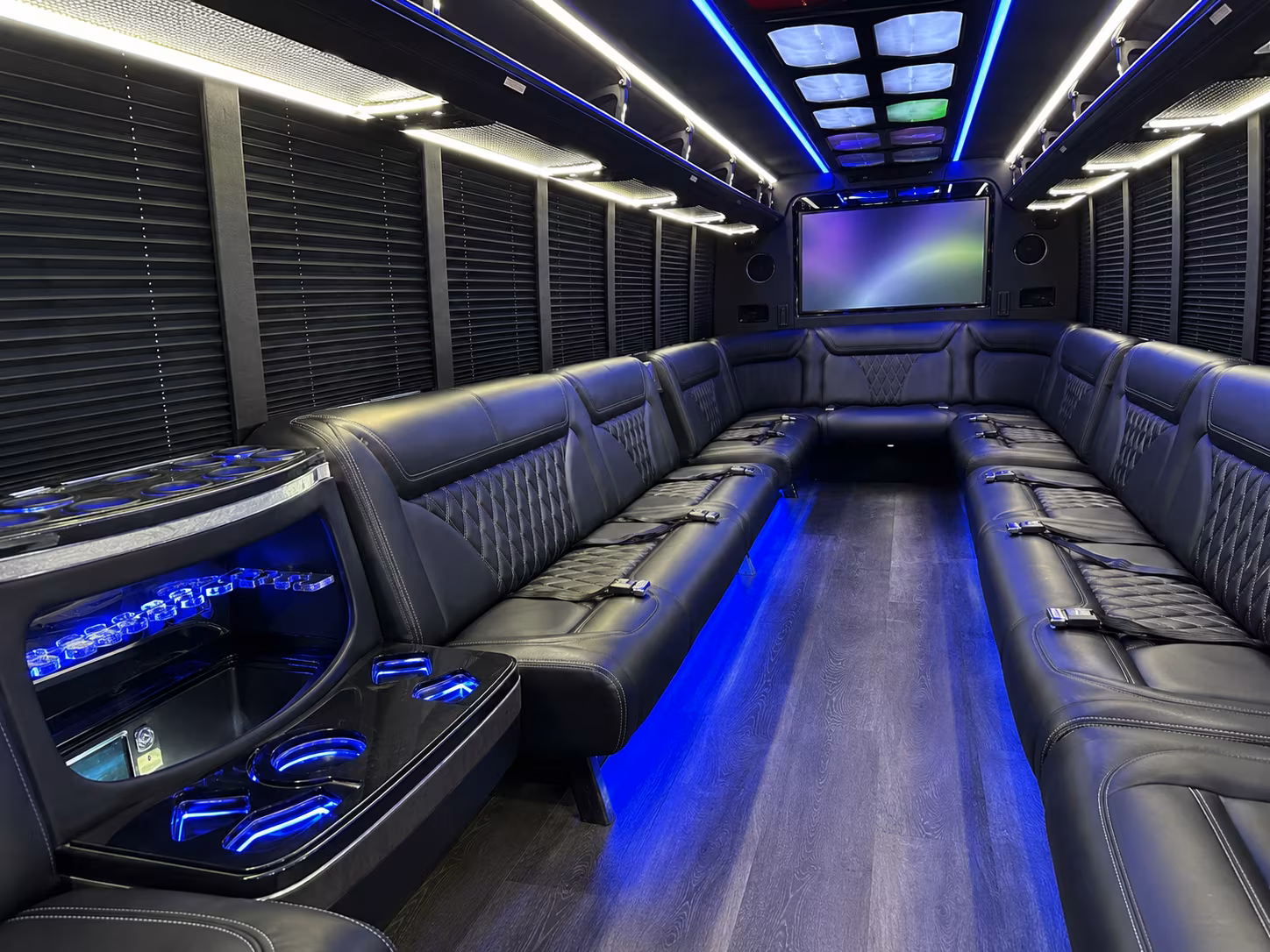 Irving Private Event Transportation party bus exterior