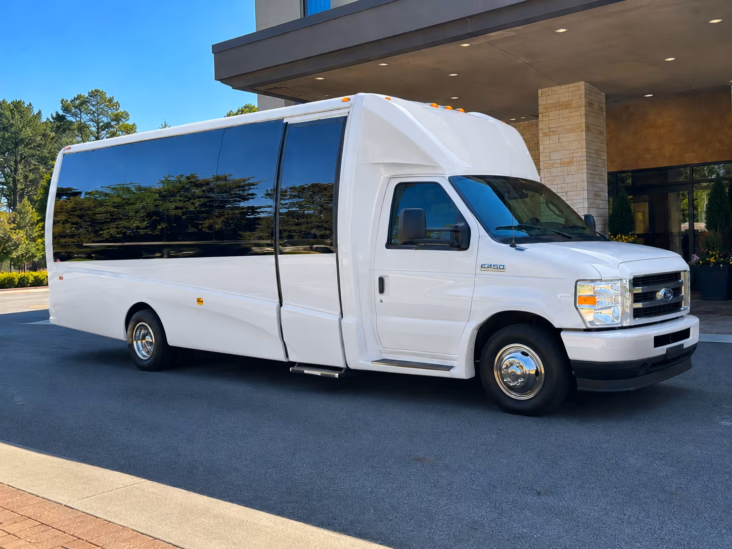 Irving School Event Transportation party bus exterior