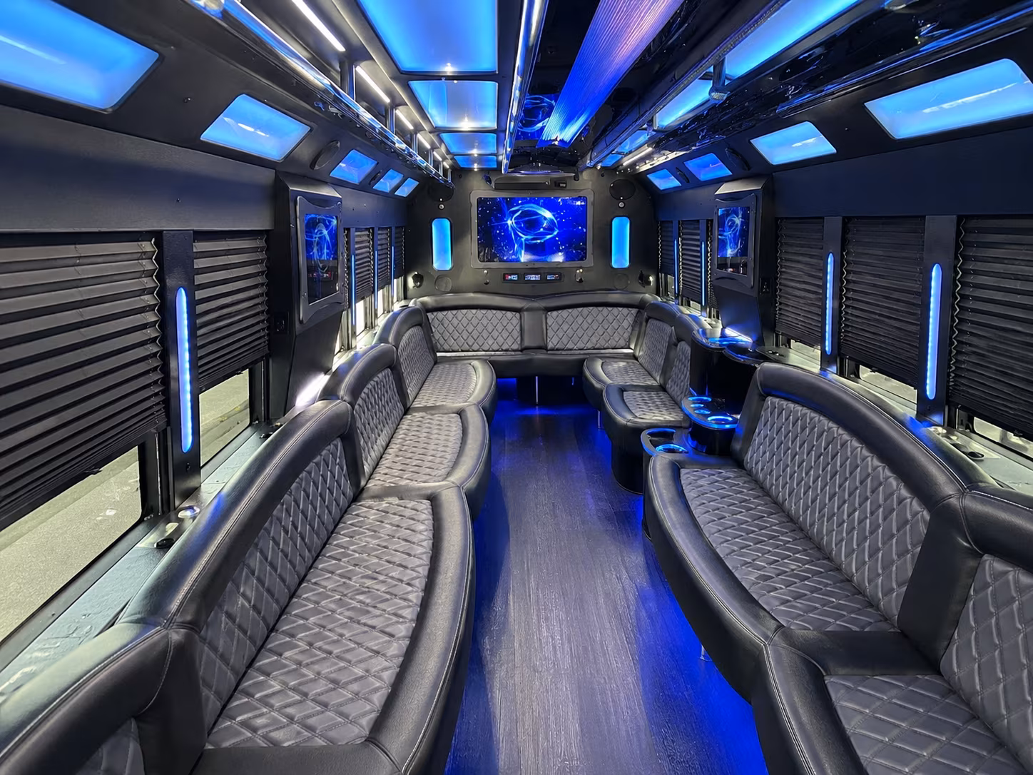 Irving Sporting Event Transportation party bus exterior