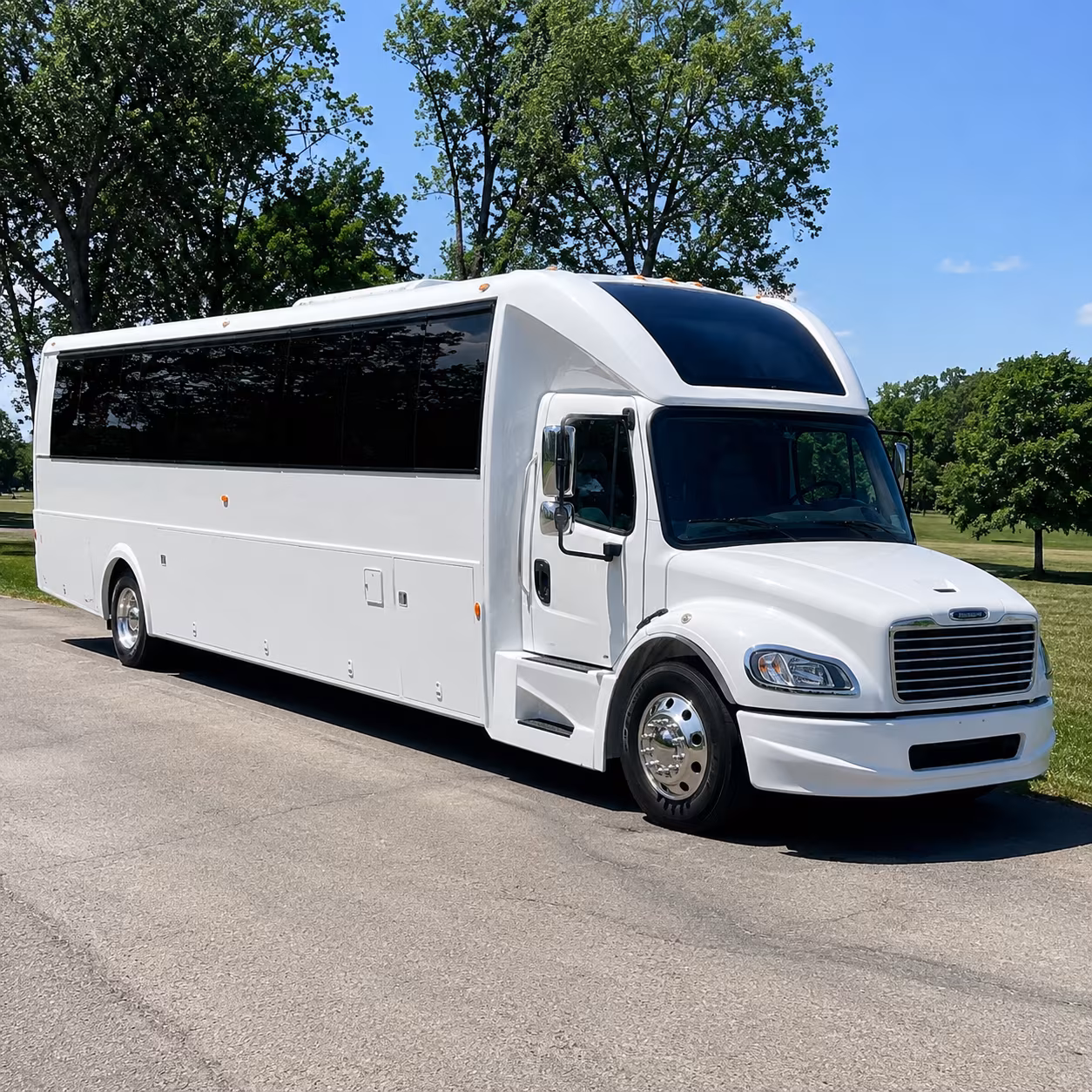 Irving Sporting Event Transportation party bus exterior
