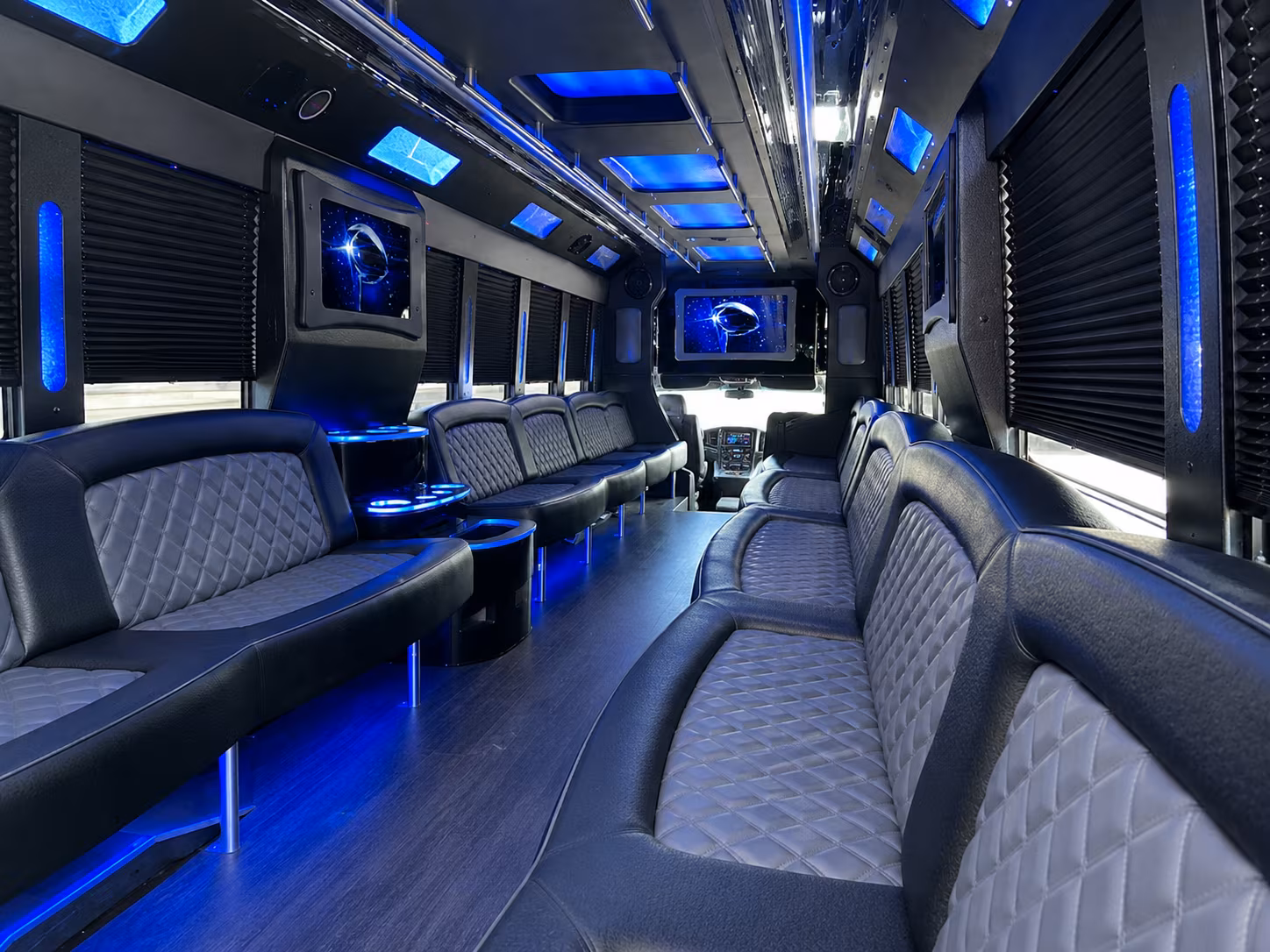 Irving Sporting Event Transportation party bus exterior