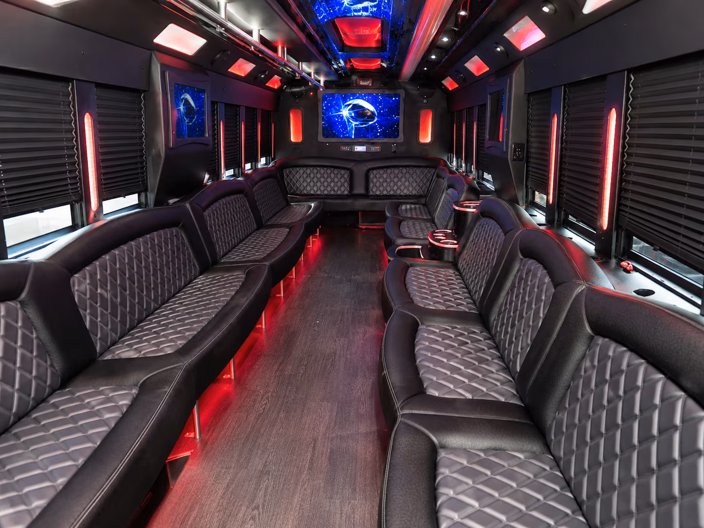 Irving Sporting Event Transportation party bus exterior