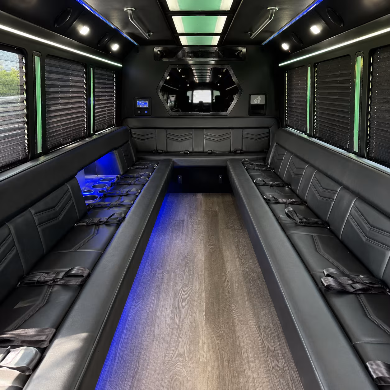 Irving Wedding Transportation party bus exterior