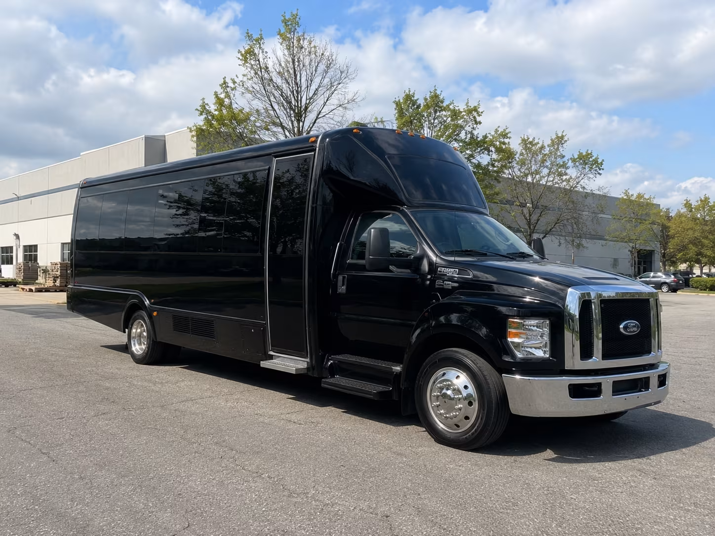 Irving Wedding Transportation party bus exterior