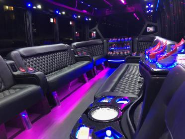 Waco 15 Passenger Party Bus Interior