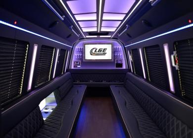 Killeen 18 Passenger Limo Bus Interior