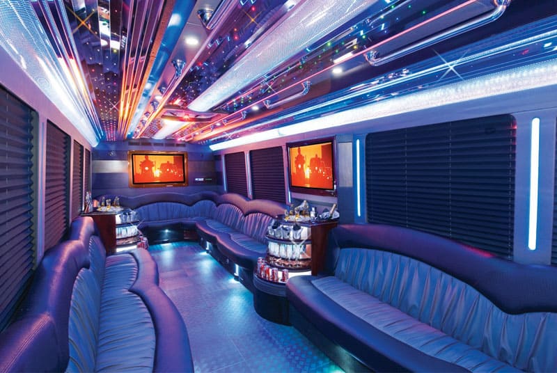 Dallas 20 Passenger Party Bus Interior
