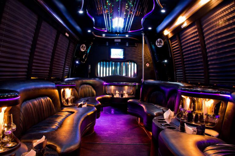 Dallas 22 Passenger Party Bus Interior