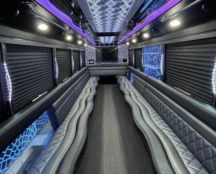 Richardson 30 Passenger Party Bus White Interior