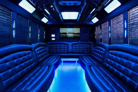 McKinney 36 Passenger Party Bus Interior